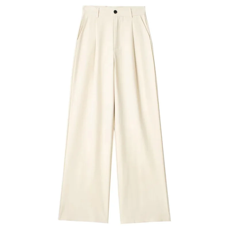 ASDS femmes pantalons formels tenue de bureau femmes rayé gris noir pantalon femme taille haute Baggy costume pantalon décontracté jambe large pantalon