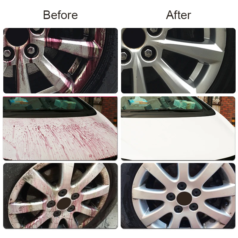 HGKJ สีรถและล้อเหล็กอนุภาคผงทําความสะอาด Super Rust Dust Remover สเปรย์โลหะ Surface Defender Auto Rim Cleaner