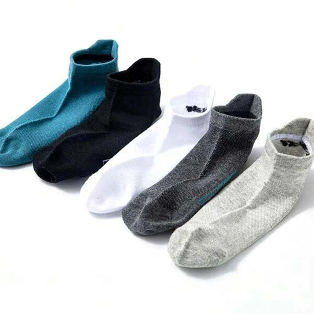 5 pares meias masculinas de alta qualidade corte baixo em torno do pescoço tornozelo meias esportes malha respirável verão outono meias barco masculino