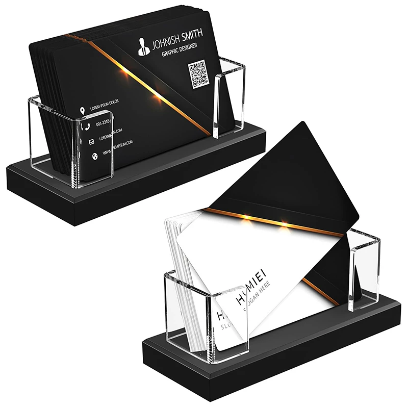 Tarjetero acrílico transparente para tarjetas de visita, soporte de exhibición para tarjetas de visita de oficina, tarjetero para tarjetas de visita 30-40 para escritorio