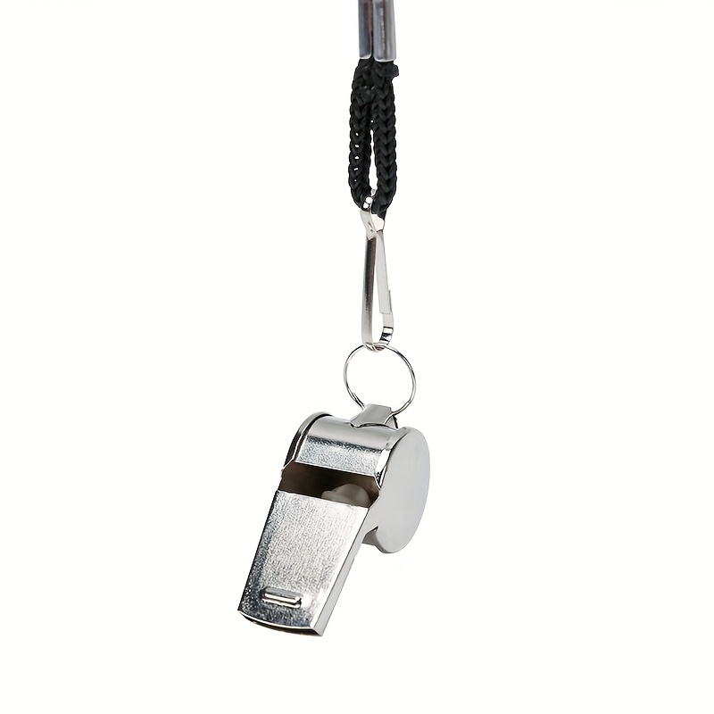 1/10 peças de apitos de metal de aço inoxidável, apito de treinamento de árbitro esportivo de basquete de futebol profissional