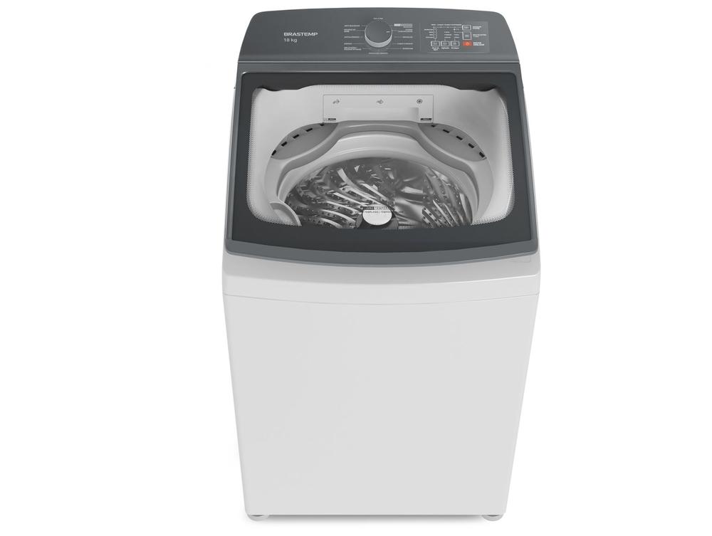 Lavadora de Roupas Brastemp 18kg Cesto Inox 12 Programas de Lavagem Branca BWF18AB - 220V