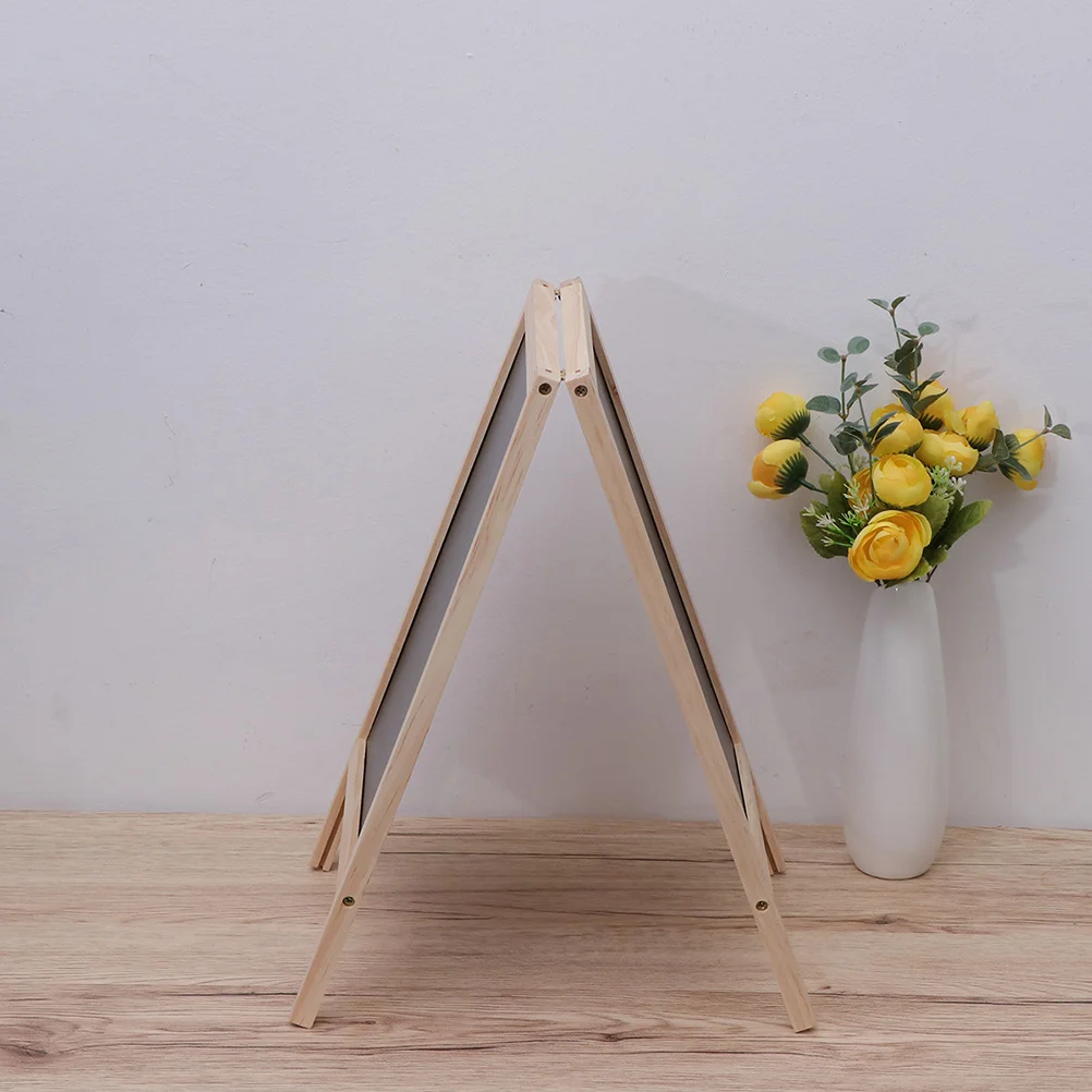 Double Size Mini Chalkboards With Stand Wood Frame Blackboard Signs Message Board Easel Display Advertising For Bar Counter
