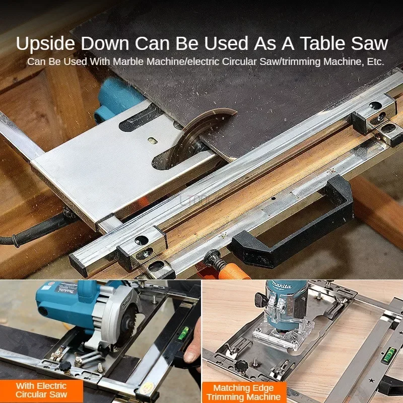Woodworking Board Cutter Electric Circular Saw Holder Cutting Guide Rail Milling Quick Positioning Backing Board Cutting Machine