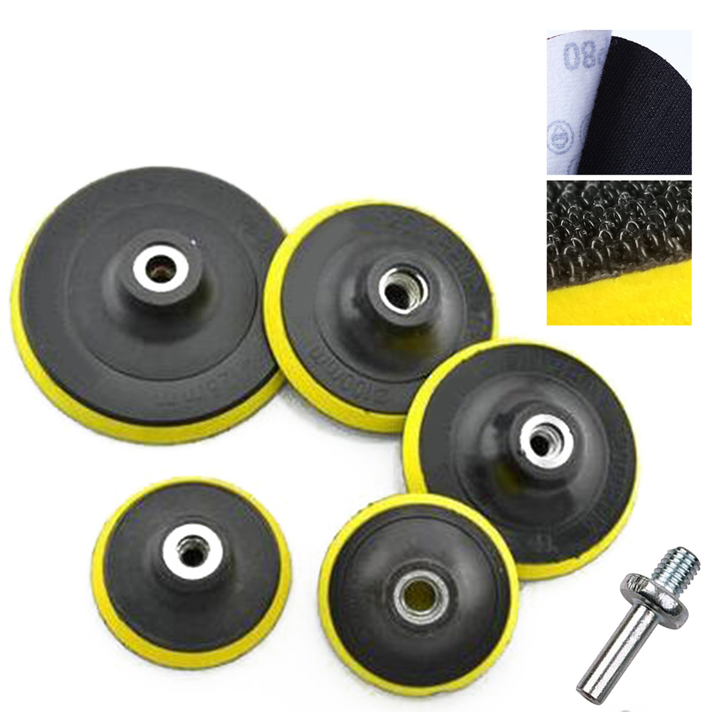 3/4/5/6/7 polegada disco autoadesivo e haste de broca para cuidados com a pintura do carro almofada de polimento reunindo lixa otário reunindo disco de lixa