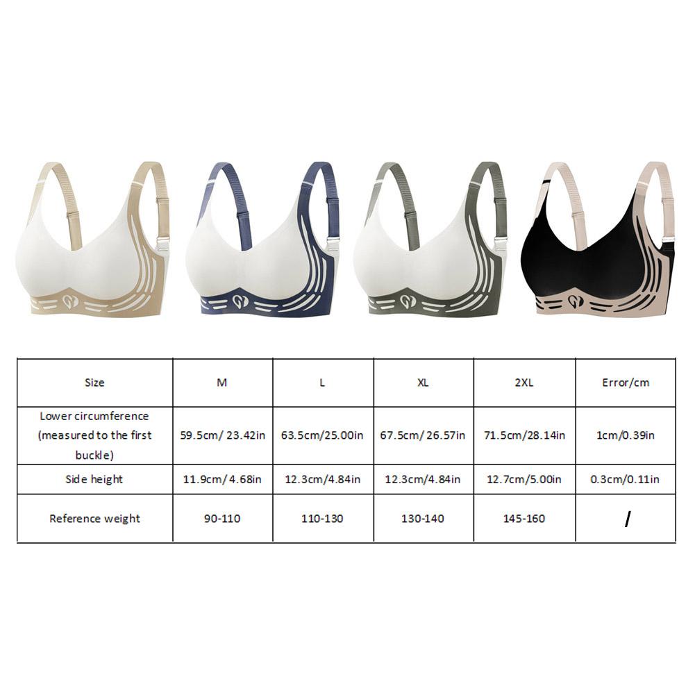 Super Gather Bra Wireless Push-Up Bra Wireless Comfortable Adjustable Underwear Women Anti-Sagging Seamless Lift-Up Sport Bra