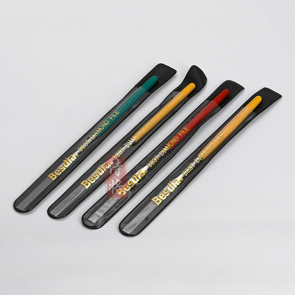 Ultra Thin Diamond Flat File 0.5/0.8/1mm Thickness 150/200/400/600# Grit Hand Assorted File Knife For Grinding Jade Mold Etc