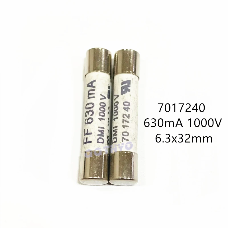 10Pcs Multimeter Ceramic Fuses 7017240 6.3 x 32mm FF 315mA FF500mA FF630mA FF800mA FF1A FF1.6A FF2A DMI 1000V Fast-Acting Fuse