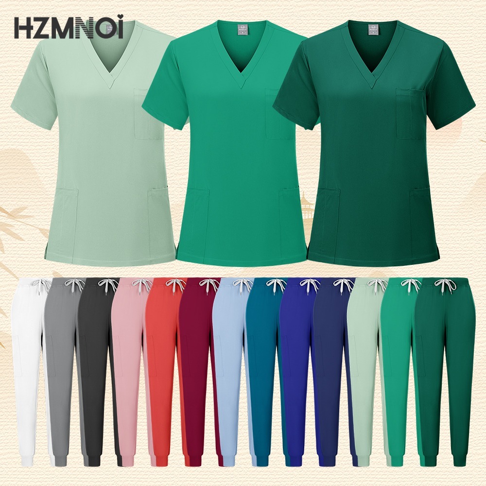 Doctors Nurses Thin Elastic Quick-drying Work Uniform Men Women Hand Washing Clothes Doctor's Surgical Gown Medical Scrubs Sets