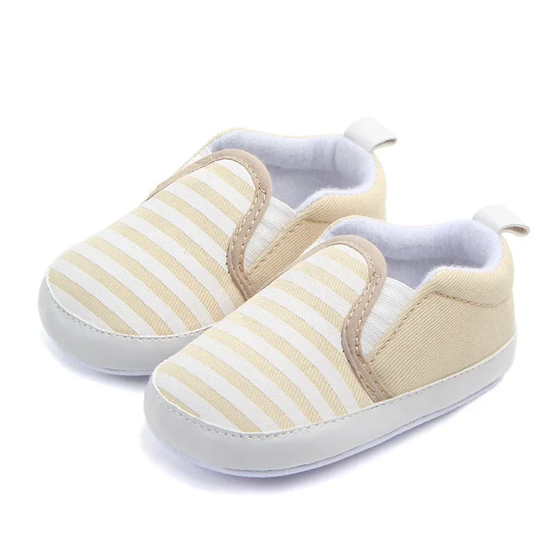 6 เดือน 1 ปี Little Boys รองเท้า Navy Stripe รองเท้าเด็กทารกแฟชั่นสาวน้อย First Walkers Soft Sole Pre Walker