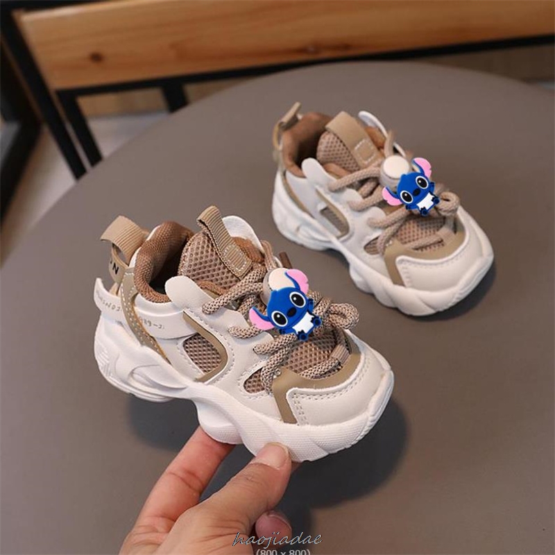 Zapatos de Mickey Minnie para bebés y niñas, zapatillas deportivas antideslizantes de malla transpirable para niños pequeños