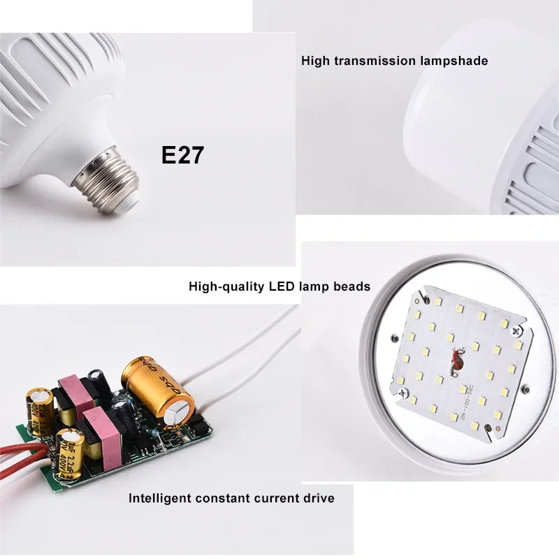 50/40/30/20/15W LED 전구 E27 나사 입 조명 눈 보호 에너지 절약 램프 인테리어 거실 침실 사무실 조명