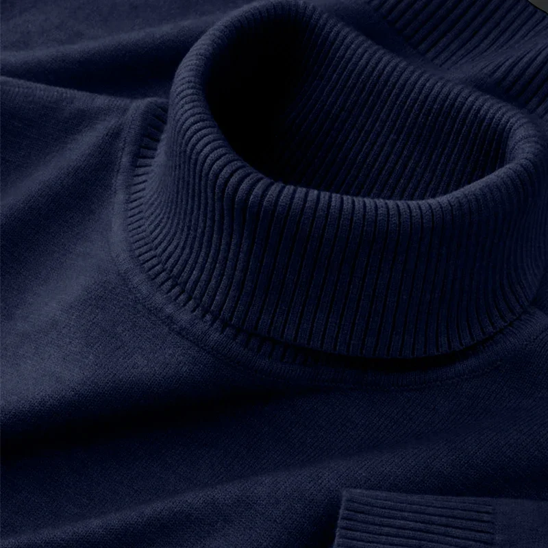 2025 Nieuwe heren gebreide truien effen kleur coltrui ademende truien warm outdoor basic streetwear herfst zakelijke tops