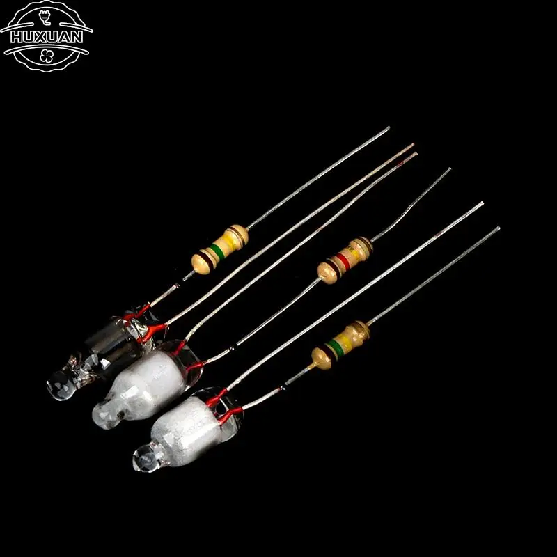 ネオンライトインジケーター,4x10mm,5x13mm,抵抗220v,赤/青/緑,10個