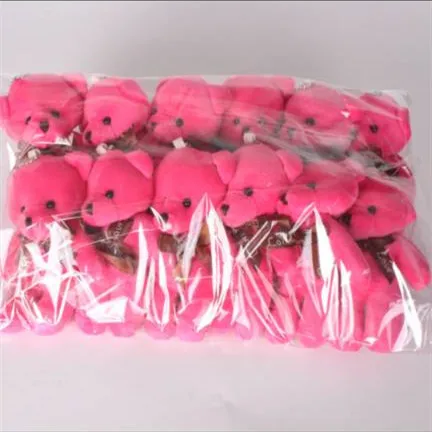 12 ชิ้น/ล็อตนุ่มตุ๊กตาหมีตุ๊กตาหมีตุ๊กตาหมีตุ๊กตาหมีตุ๊กตาของเล่นขนาดเล็กของขวัญงานแต่งงานพวงกุญแจกระเป๋าจี้ตุ๊กตา Key CHAIN