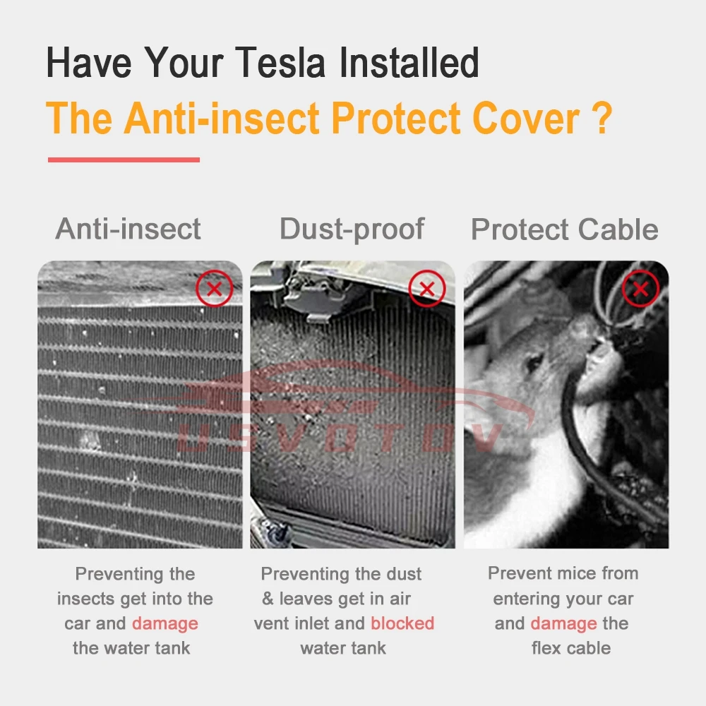 Para tesla modelo 3 y juniper 2025-2021 amortecedor inferior anti inseto net anti-poeira grade de ventilação de ar capa à prova de insetos entrada frontal