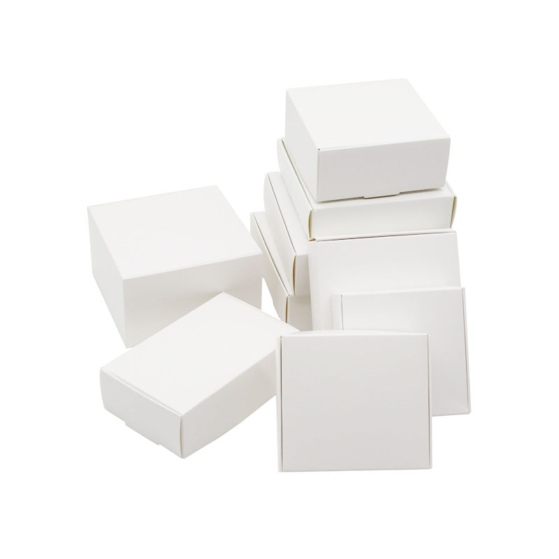 10 sztuk w różnych rozmiarach Śliczne kwadratowe pudełko do pakowania Kraft Wedding Party Favor Supplies Ręcznie robione mydło Czekoladowe pudełko na cukierki