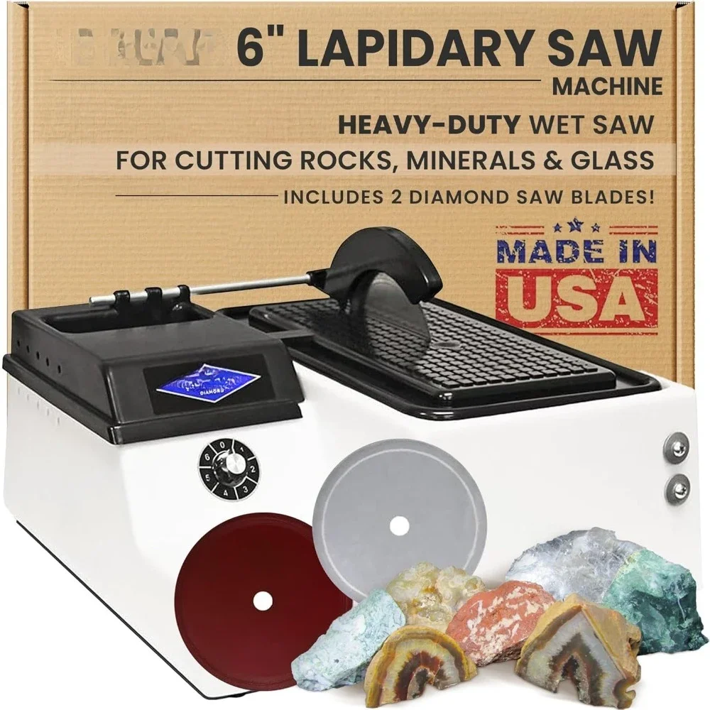 Furniture- 6" Lapidary Saw Lapidary Equipment Rock, Stone, Glass Cutting, Trimming, Sawing Machine - Stone Cutter-HighQu