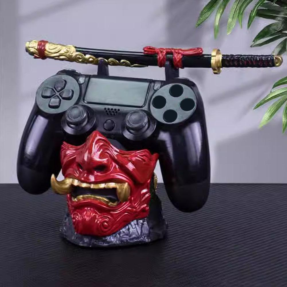 Para ghost de tsushima suporte do controlador de jogos gamepad titular controlador suporte de fone de ouvido para ps5/ps4 jogo accessorie