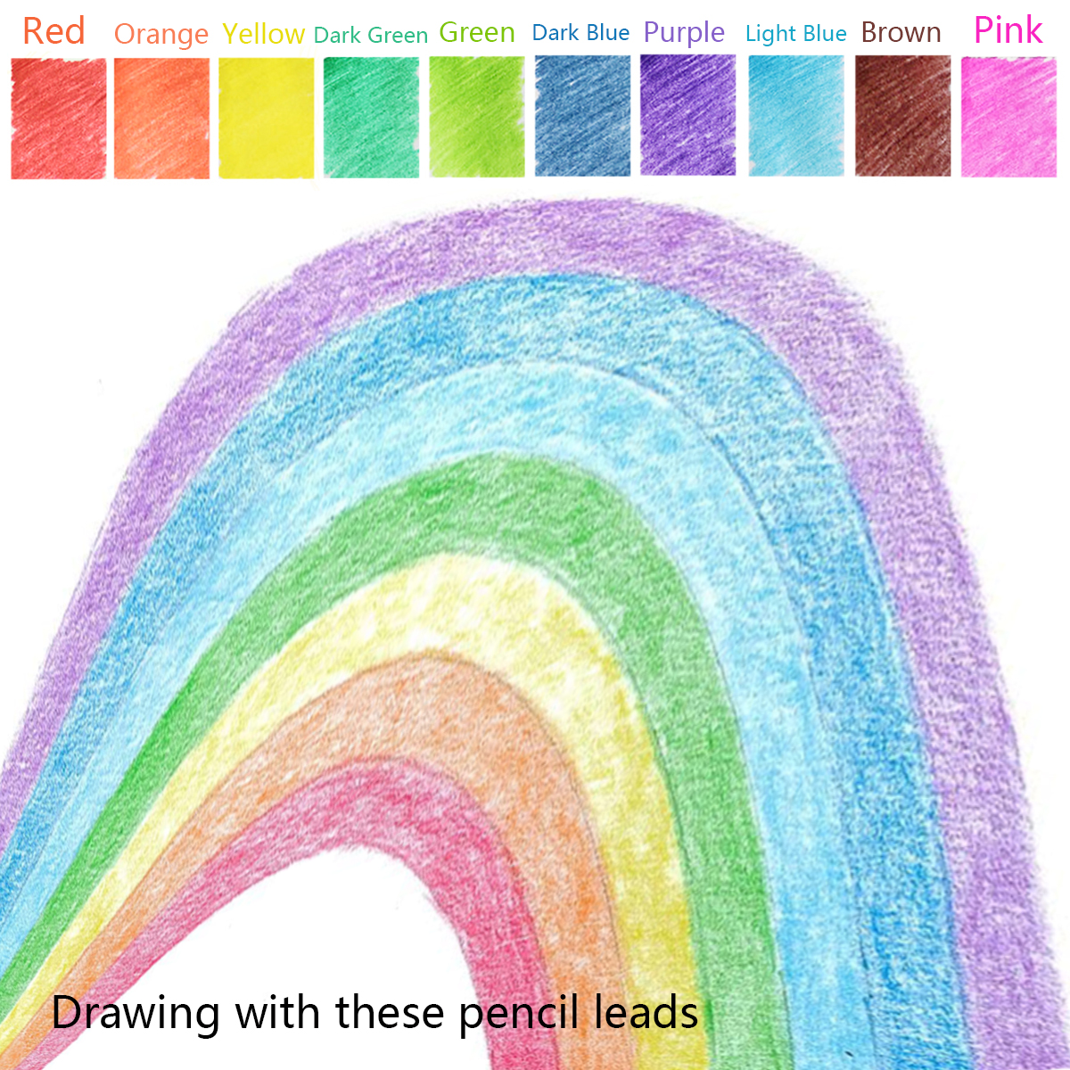 200 ピース/箱色鉛筆 2.0 ミリメートルシャープペンシルの芯 10 ユニークな色鉛筆の芯画材描画スケッチ
