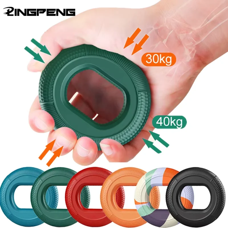 Anello per pinza per dito in silicone Anello per rinforzare i muscoli della mano Anello per allenamento per dito da polso Esercizio per espansore carpale Dispositivo per il fitness