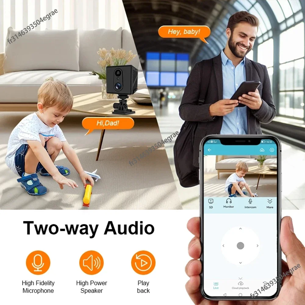 256/64GB 4G Sim-kaart Mini Camera 5MP 3000mAh Batterij Draadloze Wifi Nachtzicht Bewegingsdetectie CCTV Twee-weg voice IP Camera