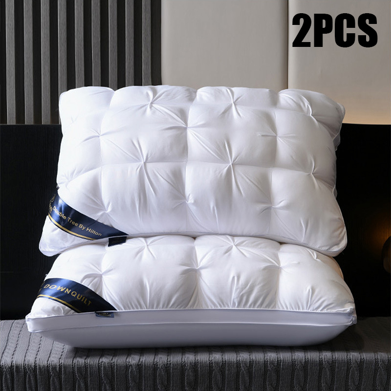 2-Piece Sleep Pillow Set, Soft Supportive Bed Pillows, Suitable for Back, Stomach, or Side Sleeping Luxury Hotel Pillows