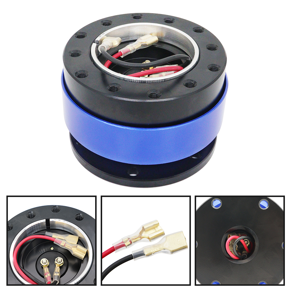 Novo volante preto snap off adaptador de cubo de liberação rápida kit chefe 8 cores disponíveis acessórios do carro mo