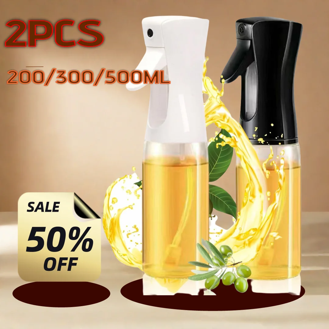 Kitchen Oil Spray Bottle Cooking Olive Oil Sprayer 200/300/500ML Pneumatic Spray Bottle Fitness Barbecue Spray Oil Dispenser