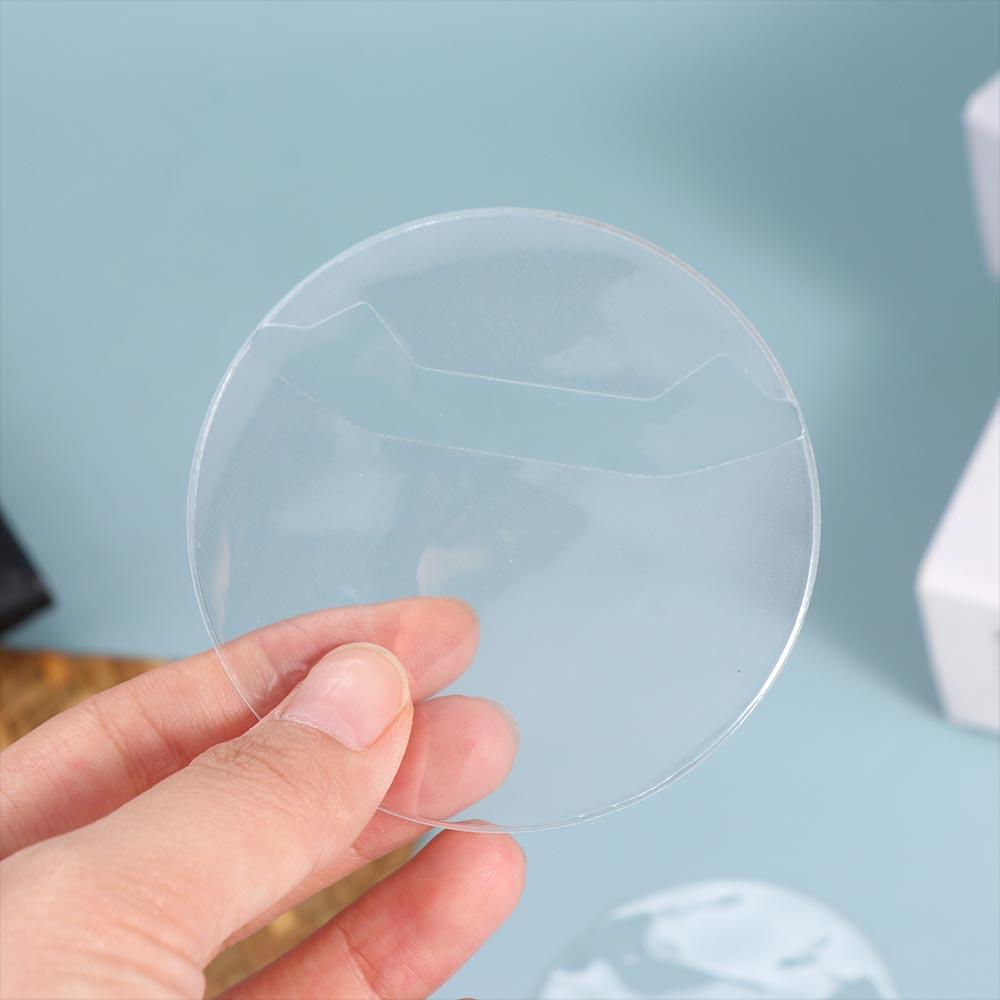 5Pcs Badge Protector Ita Bag Pin Case Transparent Protective Badge Display Sleeve Round Anime Badge Protective Sleeve