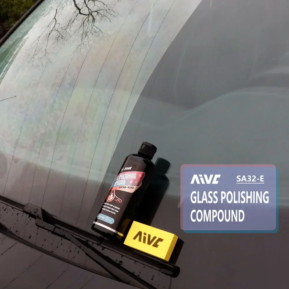Removedor de película de aceite de vidrio para coche, compuesto de pulido de vidrio Aivc, limpiador de parabrisas, pasta, crema de eliminación de película, ventana transparente, detalles de automóviles