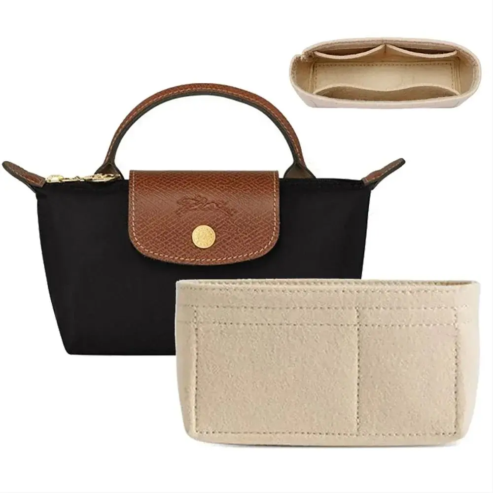1 pz borse portaoggetti durevoli inserti borsa portatile in feltro borsa da viaggio multitasche organizzatore per mini borsa Longchamp