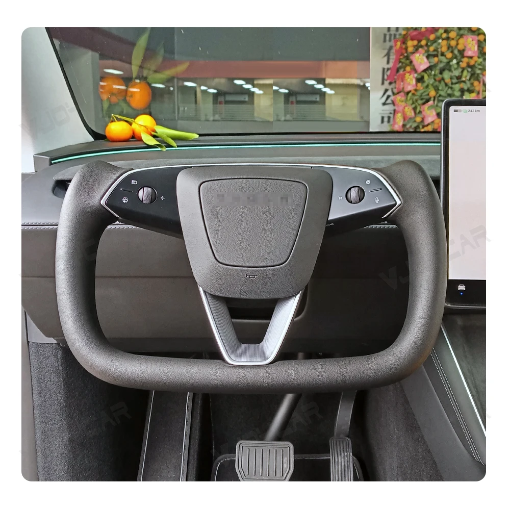 2025 Yoke Handle for New Model Y Juniper Heating Yoke Steering Wheel For Tesla Personalized Racing Leather Customized Accessory