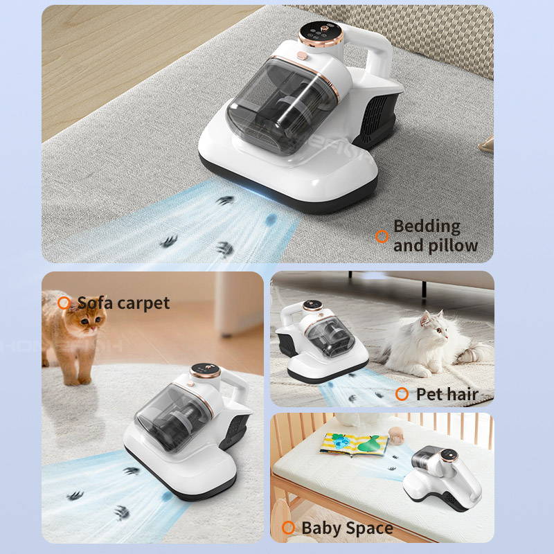Intelligent Mite Remover Dual Cup Mite Remover Three-stage Mite Remover Bed Mounted Household Vacuum Cleaner