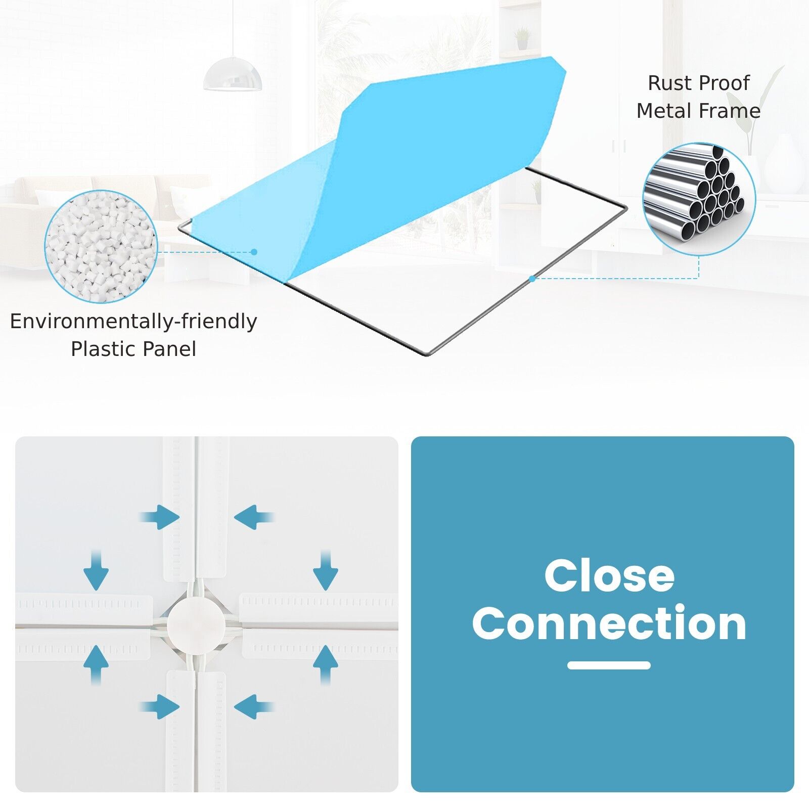 DORTALA Portable Children Wardrobe 12 Cubes Kid Closet Baby Dresser Storage Organizer