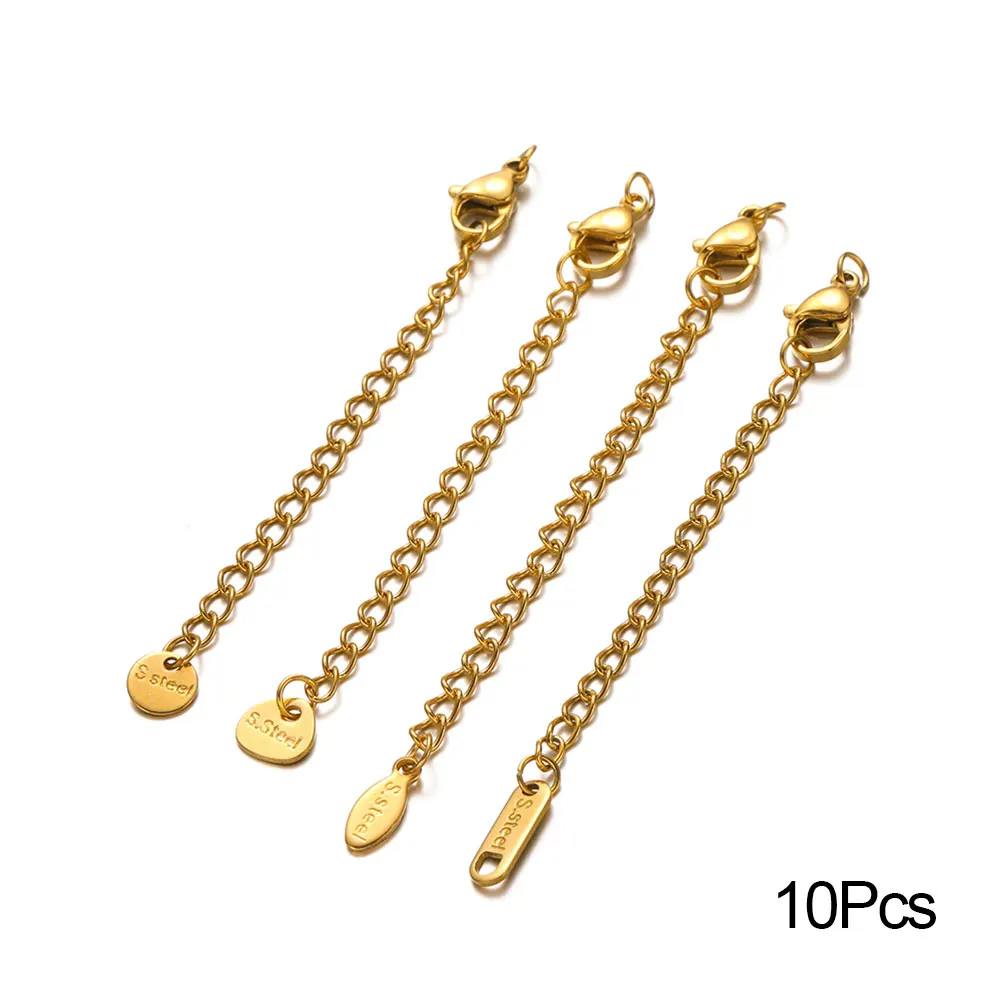 Conector de fechos lagosta de aço inoxidável, correntes de extensão, anéis de salto, conector para pulseira, colar, faça você mesmo, fabricação de jóias