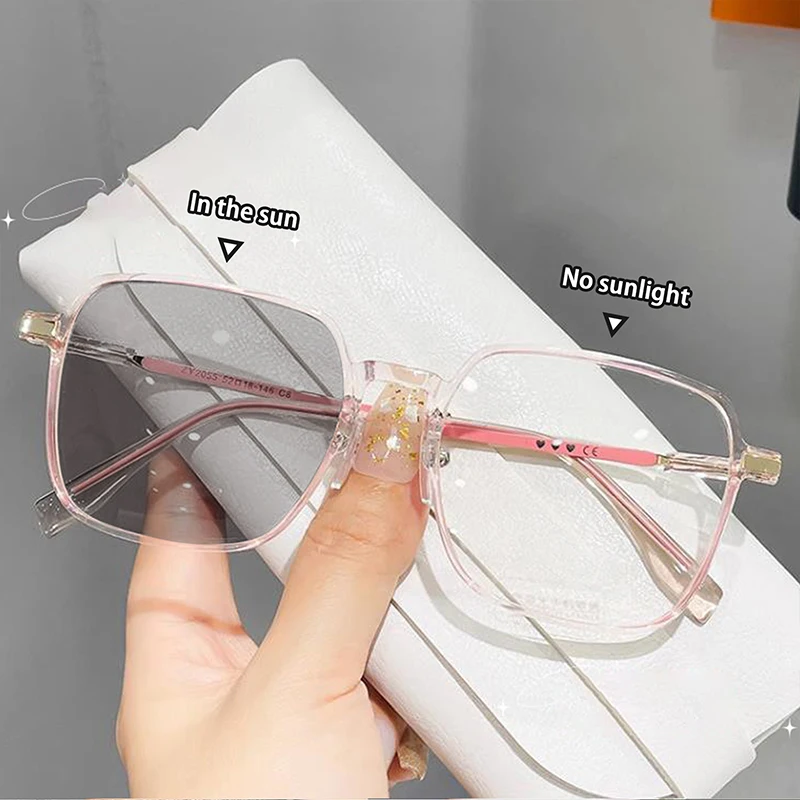 Photochromic ป้องกันรังสีแว่นตาแว่นตาโลหะสําหรับชายหญิง