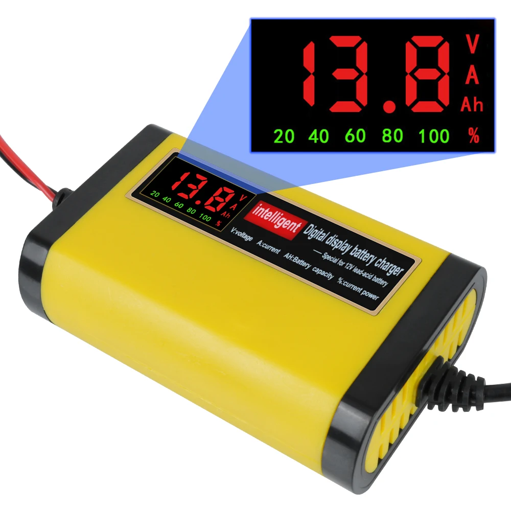 2A Intelligentes Schnellladen mit 3 Stufen Blei-Säure-AGM-GEL-Batterieladegeräte Autobatterie-Ladegerät