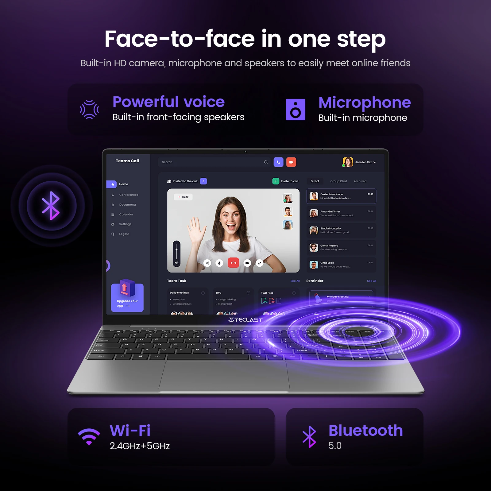 【Nowość】Laptop Teclast F16Pro 15.6" 1920X1080, 12Gb / 16Gb Ram, 256Gb / 512Gb Rom, podświetlana klawiatura, dla Intel N95, Mini-Hdmi