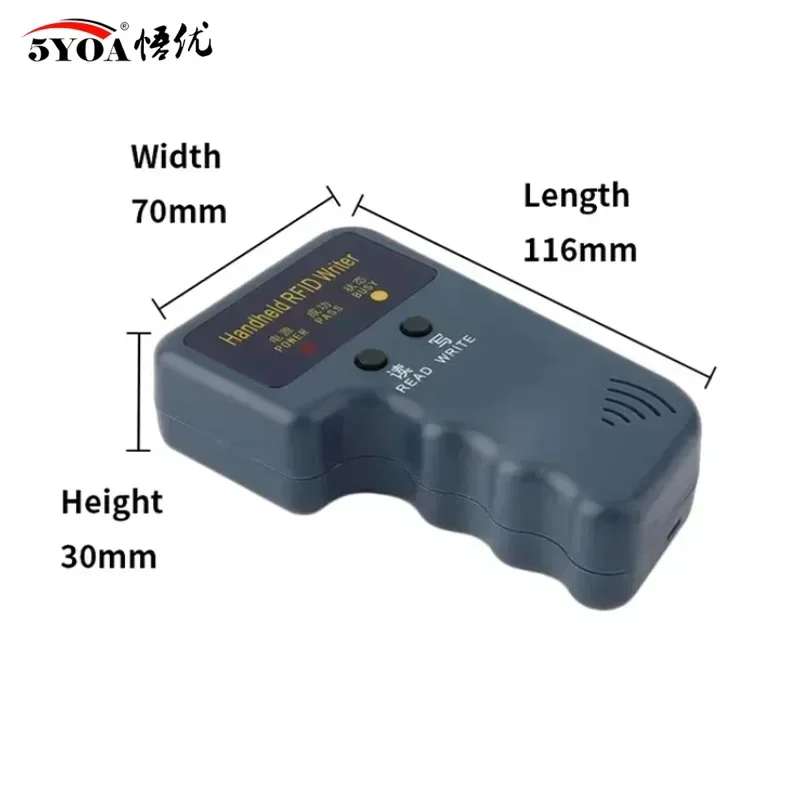 5YOA RFID tarjeta de identificación copiadora repetitiva portátil 125KHz EM4100 5200 programador duplicador T5577 etiquetas de llaveros regrabables