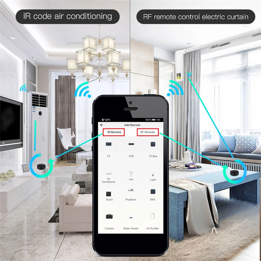 Tuya スマート RF IR リモコン WiFi スマートホーム赤外線コントローラーエアコン用すべてのテレビ LG テレビサポート Alexa Google ホーム