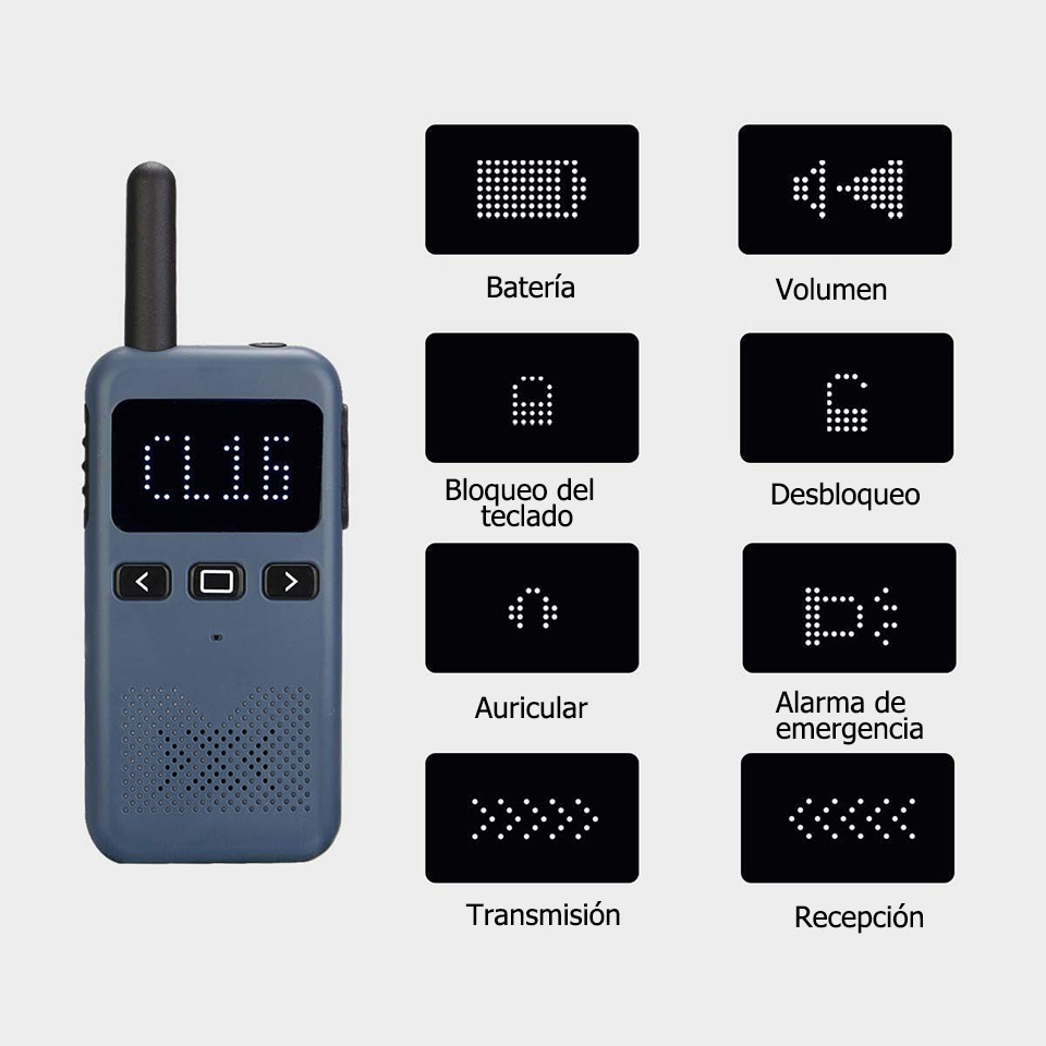 Retevis RB619 Mini Walkie Talkie - Radios PMR446 Profesionales, Larga Distancia, Portátiles, para Restaurantes, Camping y Emergencias