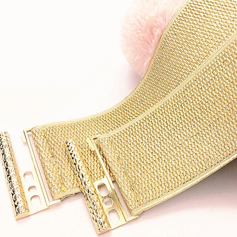 Corsé para chicas adolescentes, cinturón ancho dorado brillante, cinturón banda ancha informal para mujeres, triangulación