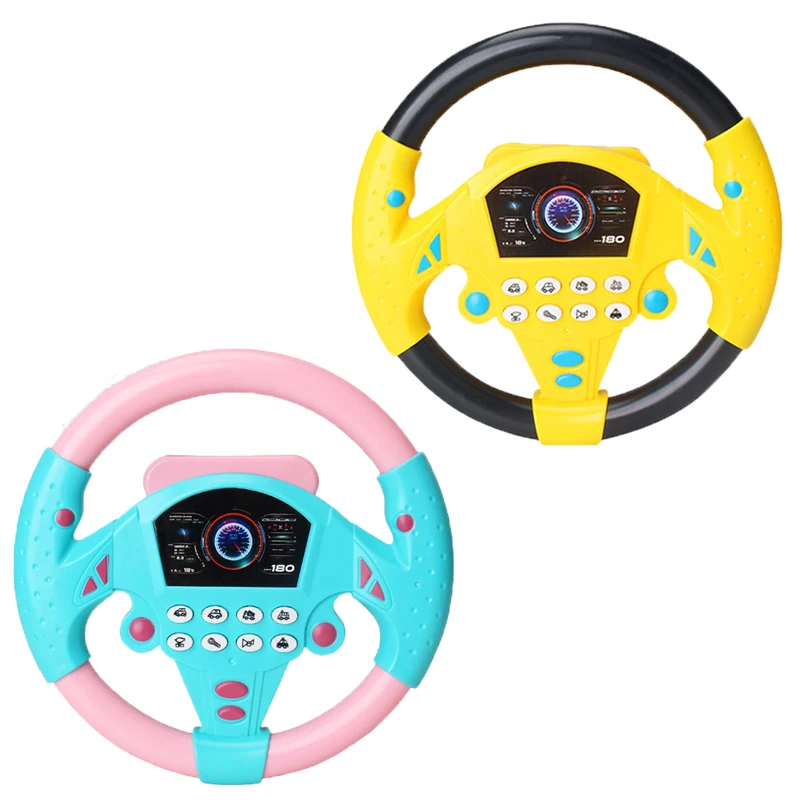 Interactive Children's Steering Wheel Toy with Light Realistic Driving Sounds for Early Learning Educational Toys for Toddlers
