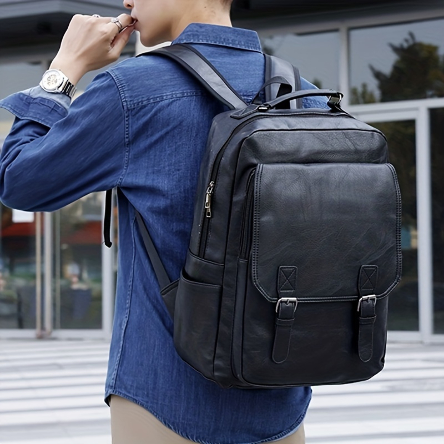 プロフェッショナル メンズ ラップトップ バックパック 15.6 インチ - スタイリッシュなビジネス バッグ