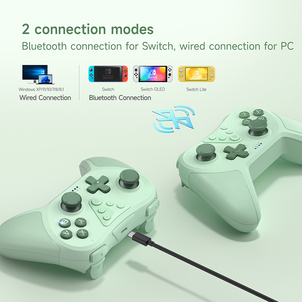 Gamepad Bluetooth EasySMX T37, controlador inalámbrico Switch Pro para Nintendo Switch, Steam Deck, PC, con giroscopio de 6 ejes