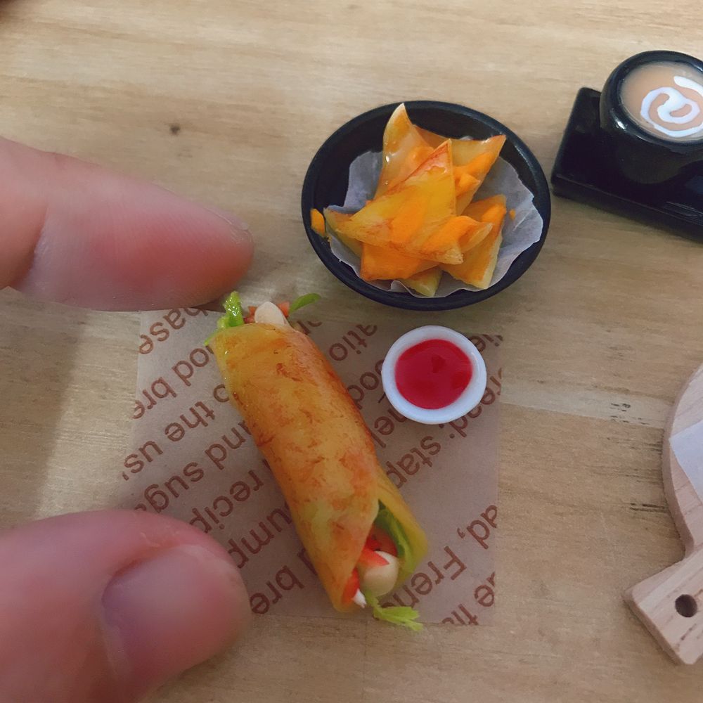 1/12 skala domek dla lalek miniaturowe tacos pieczenie burrito dla Blyth OB11 BJD domek dla lalek kuchnia zagraj w akcesoria do zabawek
