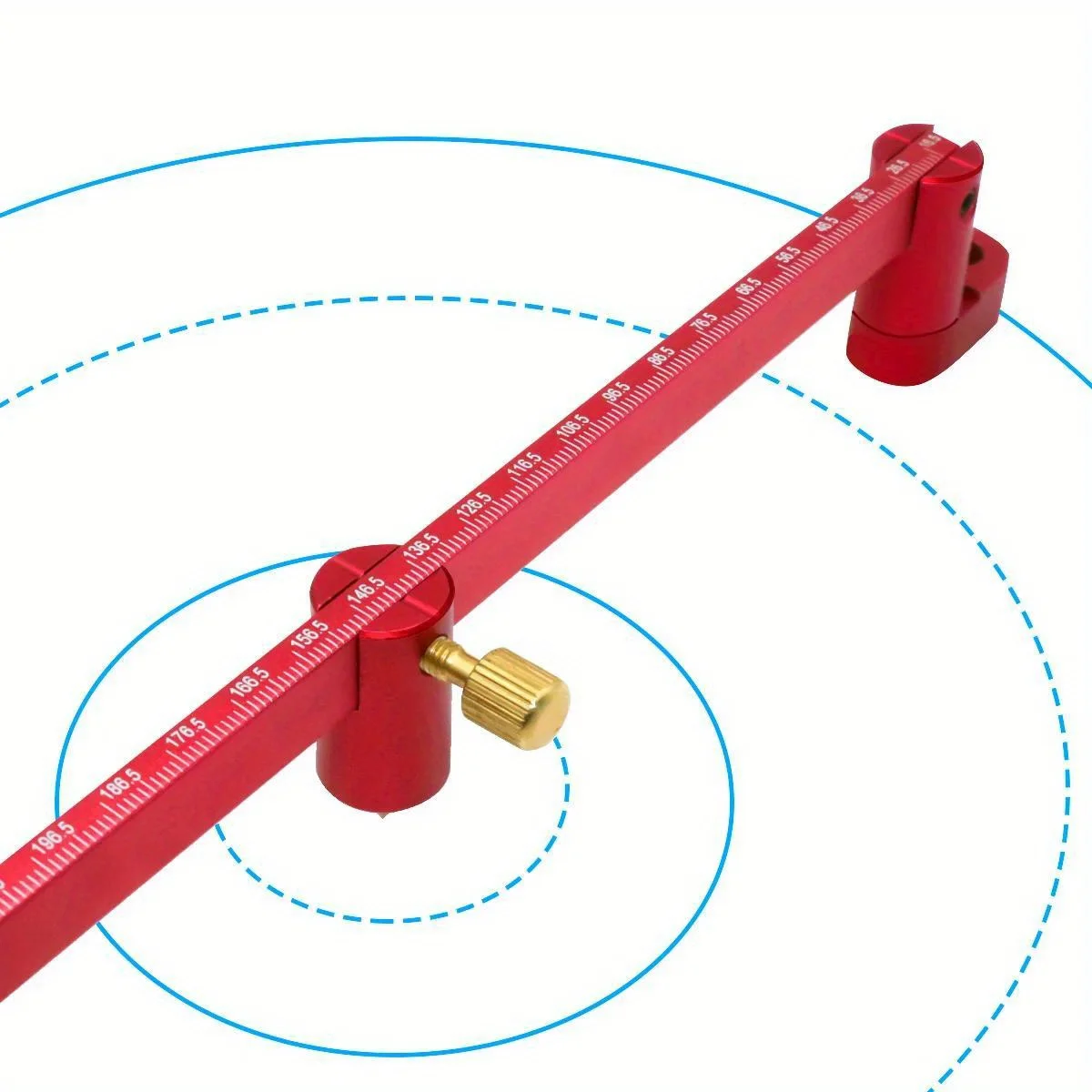Trazador de brújula para carpintería de 320mm/550mm, indicador de marcado de línea circular de punto fijo de aluminio, regla de dibujo Circular ajustable
