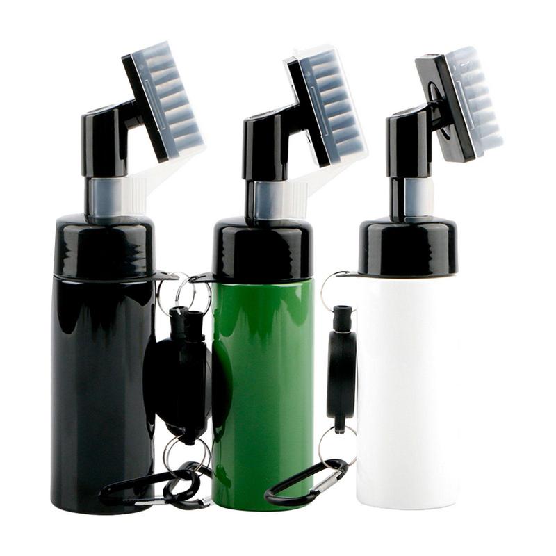 Spazzola per la pulizia delle mazze da golf Spazzola portatile per scanalature delle mazze da golf con spinta per bottiglia d'acqua per bottiglia d'acqua Detergente per scanalature per altalena da golf