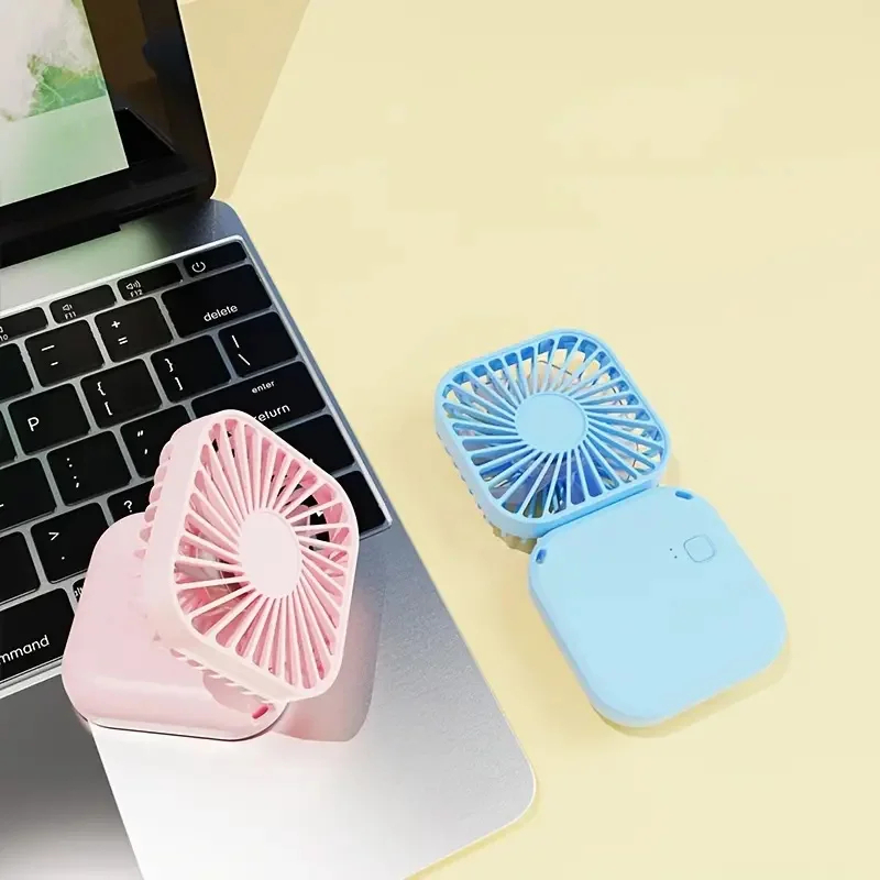 Mini opvouwbare hangende nekventilator Opvouwbare hangende nekventilator Mini opvouwbare persoonlijke ventilator, 3 snelheden USB-opladen voor reizen binnen en O